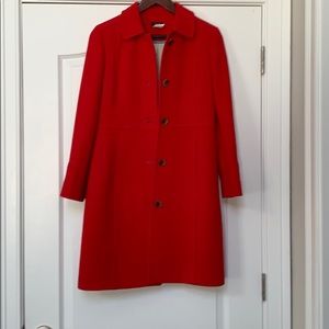 J Crew Lady Day Coat Red